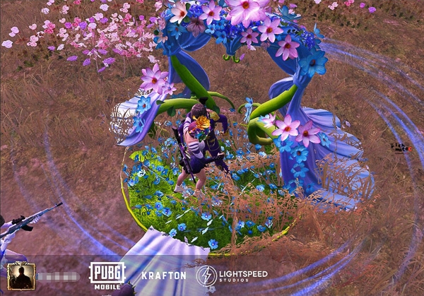 배틀그라운드 모바일 꽃밭 포토존 기념사진 커플샷